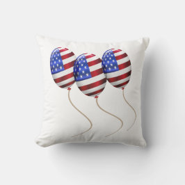 Patriotiska amerikanska flaggballonger  kudde