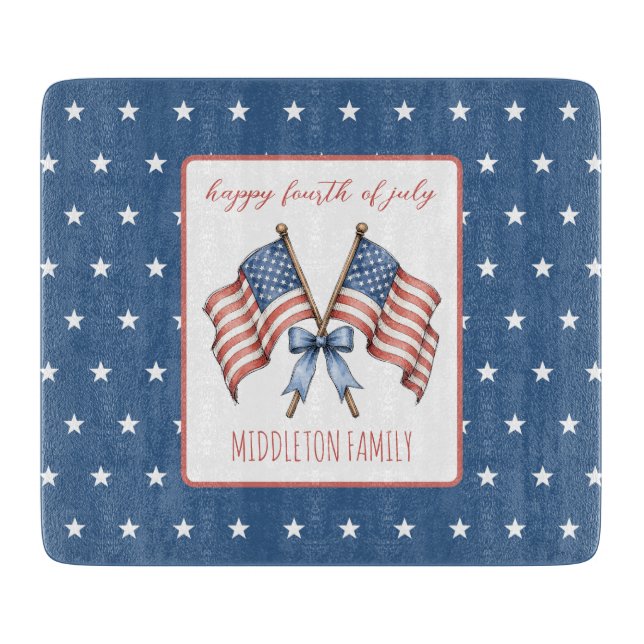 Patriotiska amerikanska flaggor fjärde juli (Framsidan)