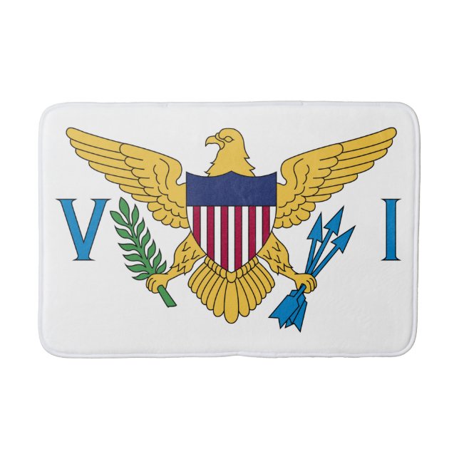 Patriotiska Amerikanska Jungfruöarnas flagga Badrumsmatta (Framsidan)