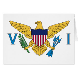 Patriotiska Amerikanska Jungfruöarnas flagga Hälsningskort