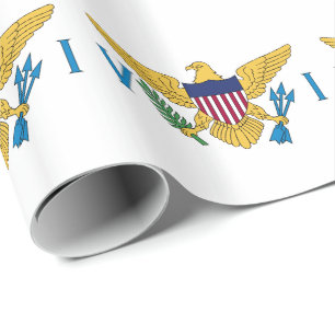 Patriotiska Amerikanska Jungfruöarnas flagga Presentpapper