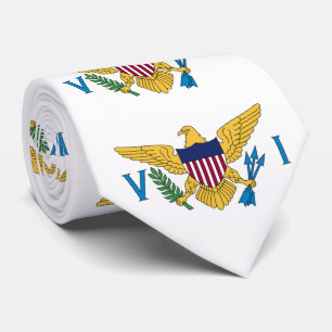 Patriotiska Amerikanska Jungfruöarnas flagga Slips