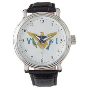 Patriotiska Amerikanska Jungfruöarnas Flaggvakt Armbandsur