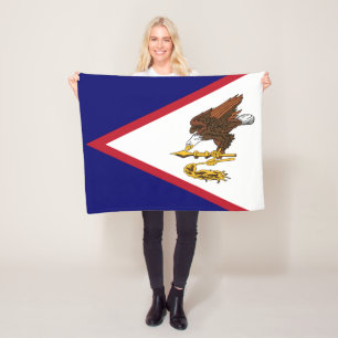 Patriotiska Amerikanska Samoa-flaggan Fleecefilt