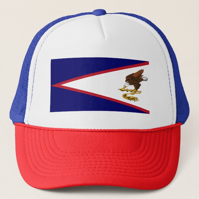 Patriotiska amerikanska Samoa-flaggan Keps (Framsida)
