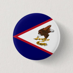 Patriotiska Amerikanska Samoa-flaggan Knapp