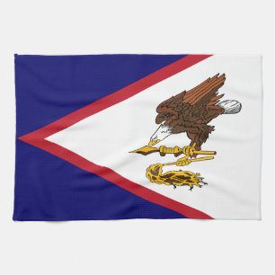 Patriotiska Amerikanska Samoa-flaggan Kökshandduk