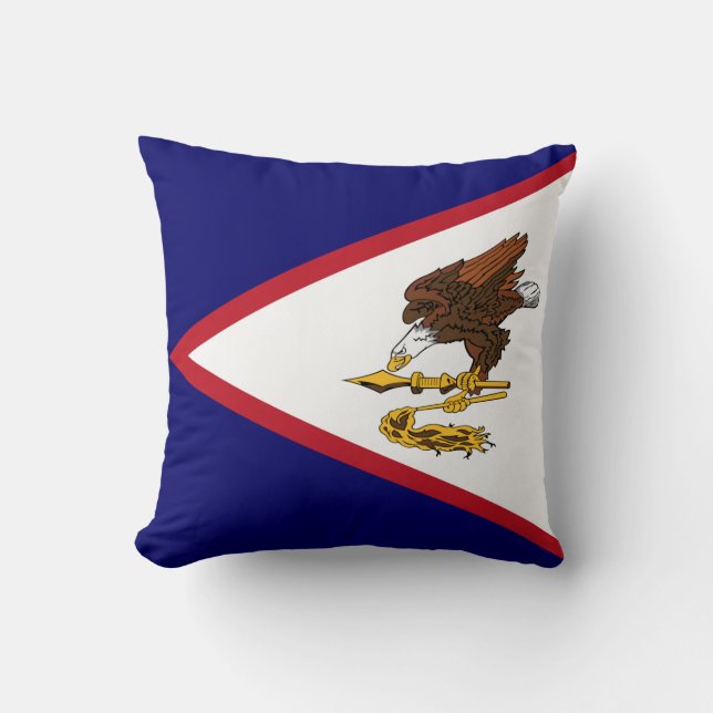 Patriotiska Amerikanska Samoa-flaggan Kudde (Framsida)