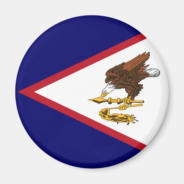 Patriotiska Amerikanska Samoa-flaggan Magnet (Framsidan)