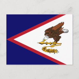 Patriotiska Amerikanska Samoa-flaggan Vykort