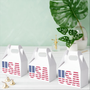 Patriotiska Amerikanska Stolthetsfestlådor Presentaskar
