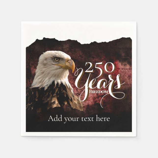 Patriotiska Amerikas 250-årsdag Pappersservett (Framsidan)