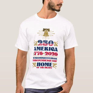 Patriotiska Amerikas 250-årsjubileum 2026 T-shirt