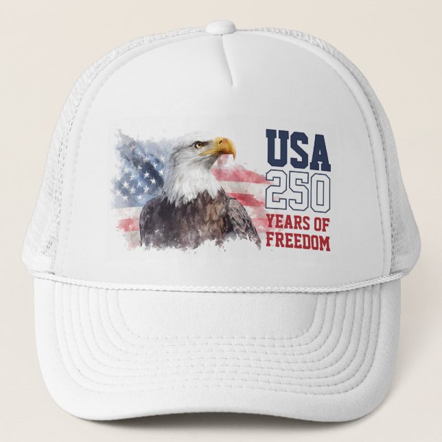 Patriotiska Amerikas 250-årsjubileum USA Frihet Keps (Framsida)