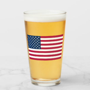 Patriotiska Amerikas förenta stater USA flagga Glaskopp