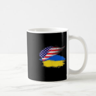 Patriotiska Amerikas Förenta Stater Usa Ukraina Am Kaffemugg