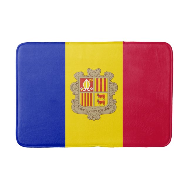 Patriotiska Andorraflaggan Badrumsmatta (Framsidan)