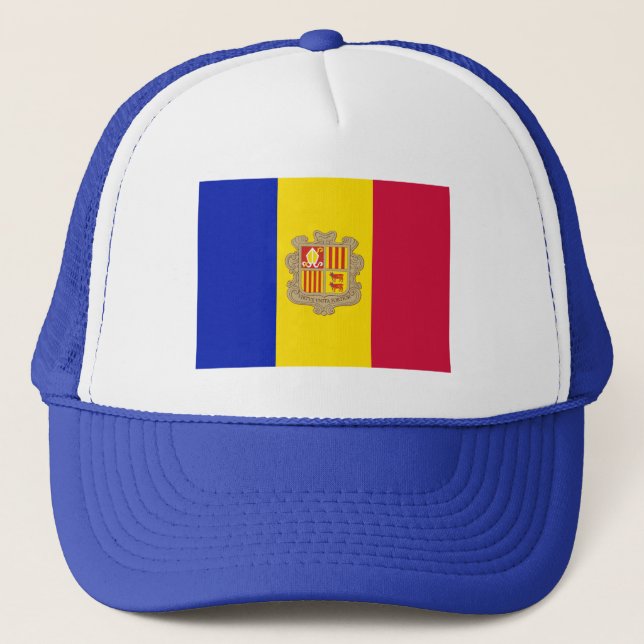 Patriotiska Andorraflaggan Keps (Framsida)