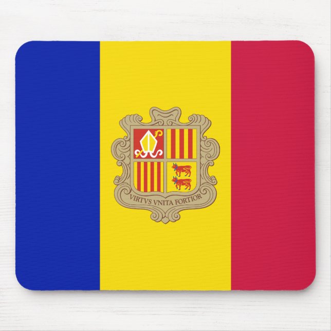 Patriotiska Andorraflaggan Musmatta (Framsidan)