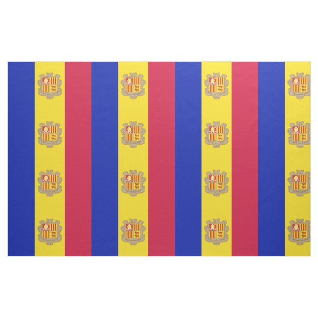 Patriotiska Andorraflaggan Tyg (Fat Quarter)