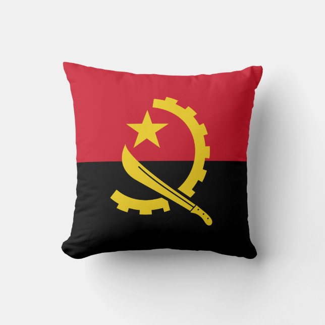 Patriotiska angolanska flaggan kudde (Framsida)