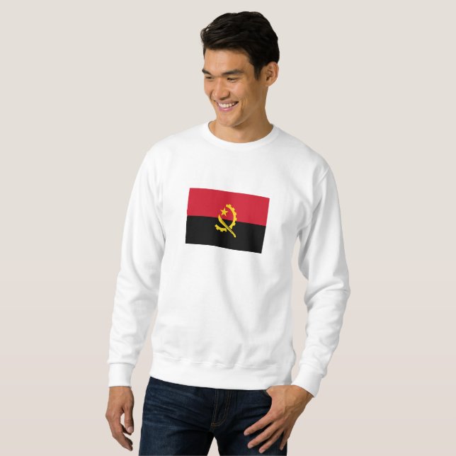 Patriotiska angolanska flaggan lång ärmad tröja (Hel framsida)