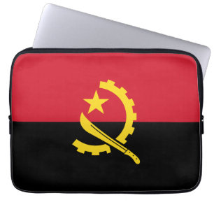 Patriotiska angolanska flaggan laptop fodral