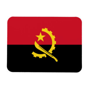 Patriotiska angolanska flaggan magnet