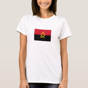 Patriotiska angolanska flaggan tee shirt