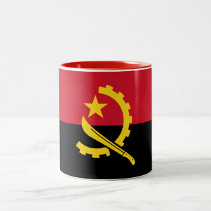 Patriotiska angolanska flaggan Två-Tonad mugg