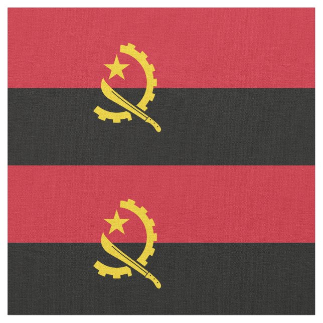 Patriotiska angolanska flaggan tyg (Närbild)