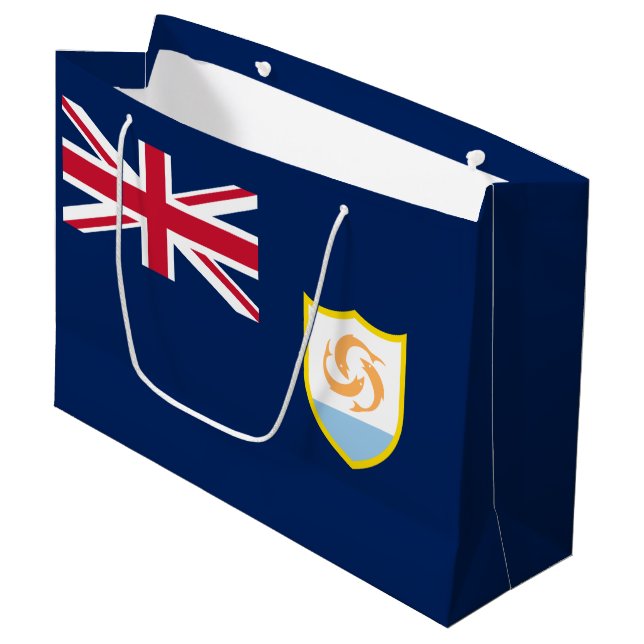 Patriotiska Anguillas flagga (Framsidan Vinklad)