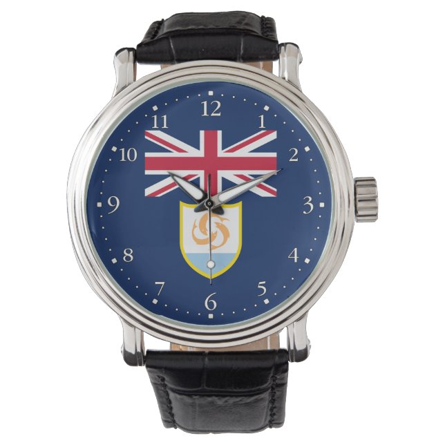 Patriotiska Anguillas flagga Armbandsur (Framsida)