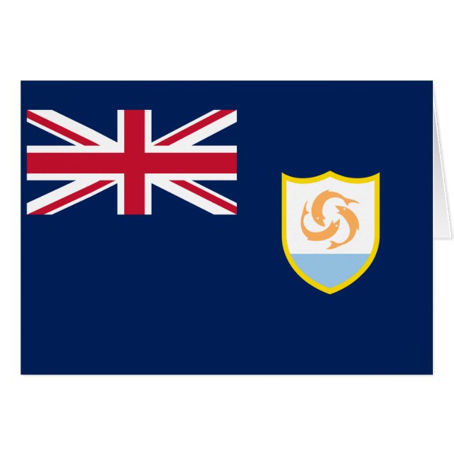 Patriotiska Anguillas flagga Hälsningskort (Framsidan Horizontal)