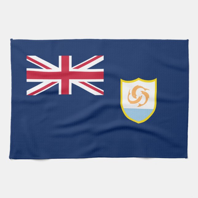 Patriotiska Anguillas flagga Kökshandduk (Horisontell)
