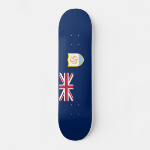 Patriotiska Anguillas flagga Mini Skateboard Bräda 18,5 Cm