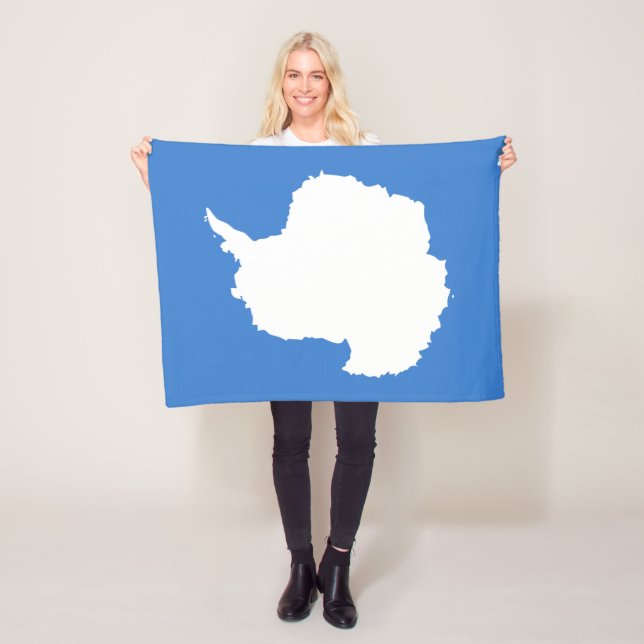 Patriotiska Antarktisflaggan Fleecefilt (På plats)