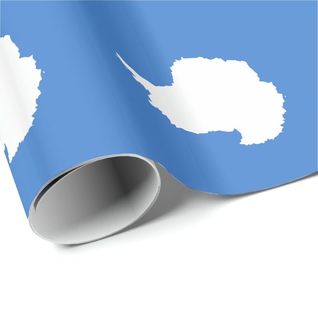 Patriotiska Antarktisflaggan Presentpapper (Rullad Hörn)