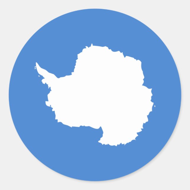 Patriotiska Antarktiska Flaggan Runt Klistermärke (Framsida)