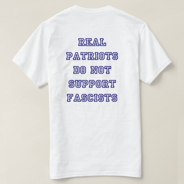 Patriotiska antifascismen Blue Tröja (Design baksida)