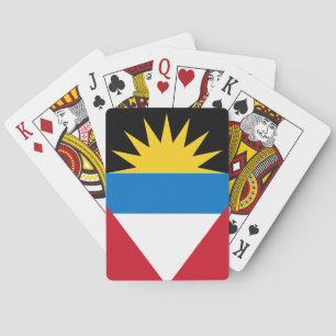 Patriotiska Antigua och Barbuda flagga Spelkort