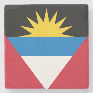 Patriotiska Antigua och Barbuda flagga Underlägg Sten