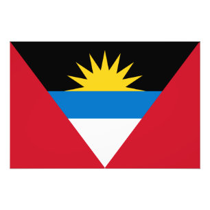 Patriotiska Antigua och Barbuda flaggan Fototryck