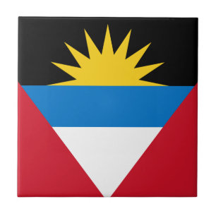 Patriotiska Antigua och Barbuda flaggan Kakelplatta