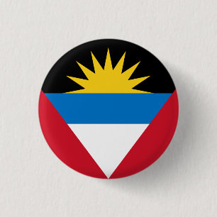 Patriotiska Antigua och Barbuda flaggan Knapp