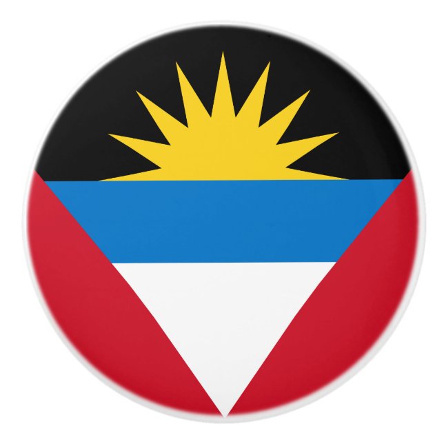Patriotiska Antigua och Barbuda flaggan Knopp (Framsidan)