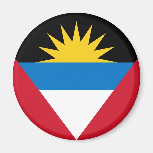 Patriotiska Antigua och Barbuda flaggan Magnet (Framsidan)