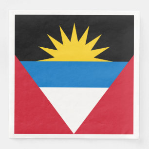 Patriotiska Antigua och Barbuda flaggan Pappersservett
