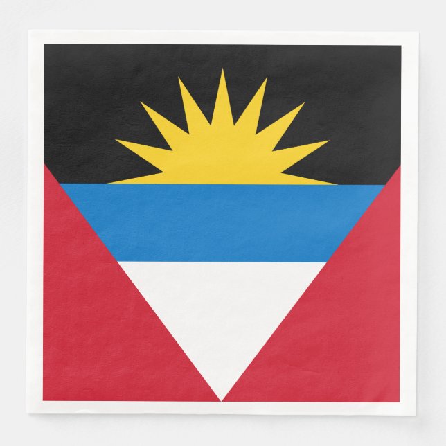 Patriotiska Antigua och Barbuda flaggan Pappersservett (Framsida)