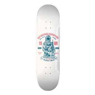 Patriotiska Apollo 11-uppdraget Mini Skateboard Bräda 18,5 Cm